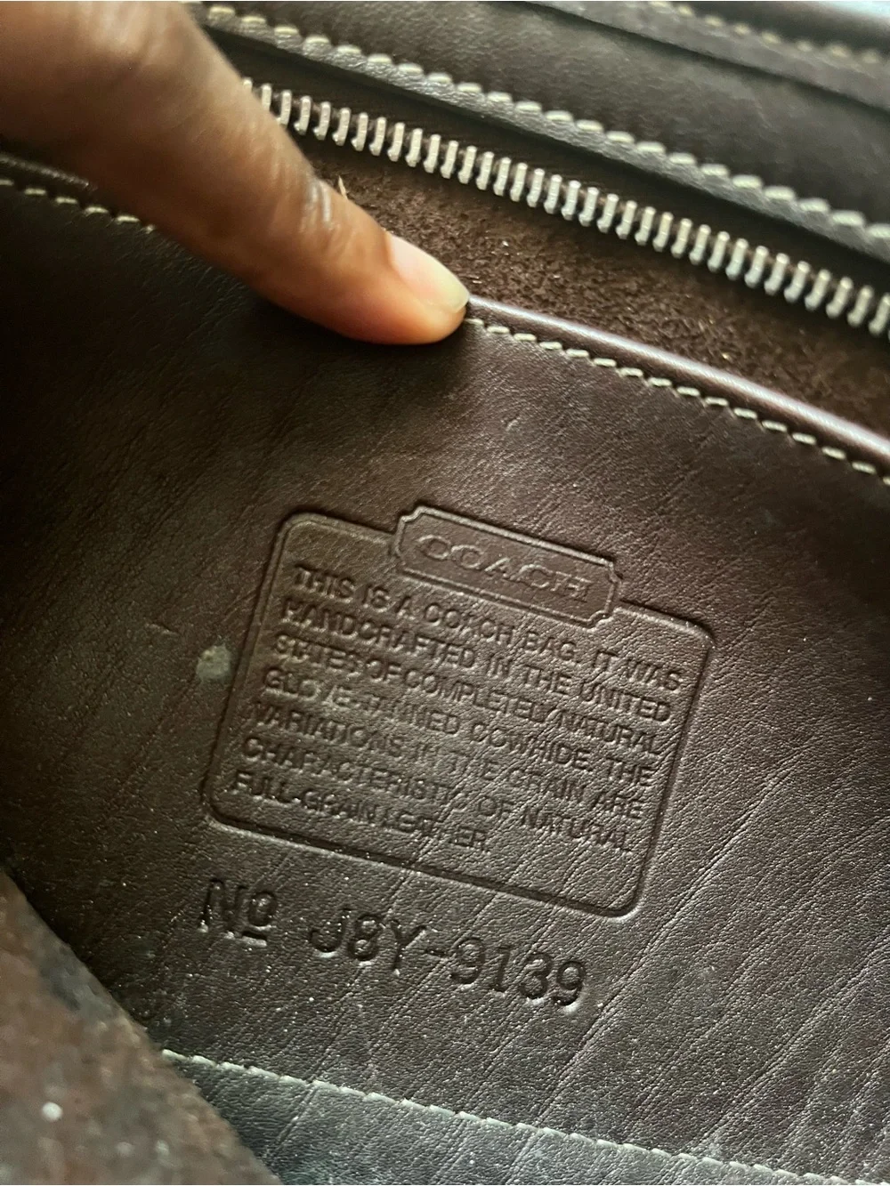 Coach Dark Brown Pebbled Leather Crossbody Bag